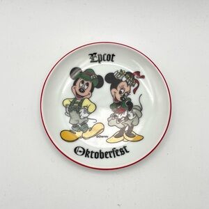 Vintage Disney Mickey Minnie Epcot Oktoberfest Small Collector Plate